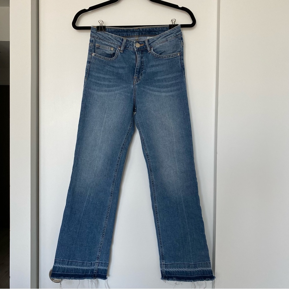 H&M Mid Rise Ankle Length Boot Cut Jeans